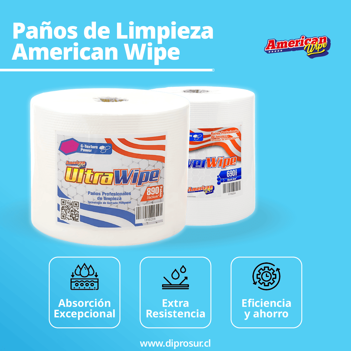 Paño de limpieza - American Wipe